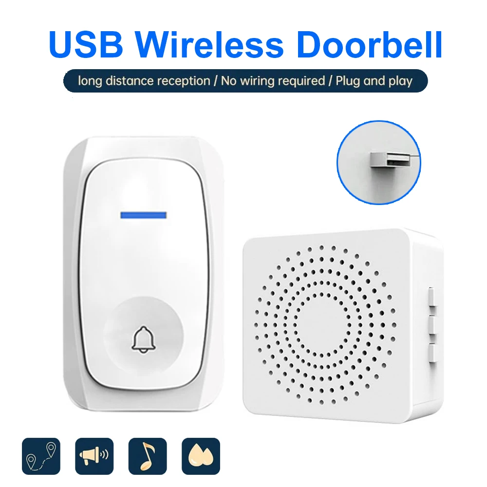 Home Security Bell - USB 무선 초인종 스마트 웰컴 도어벨