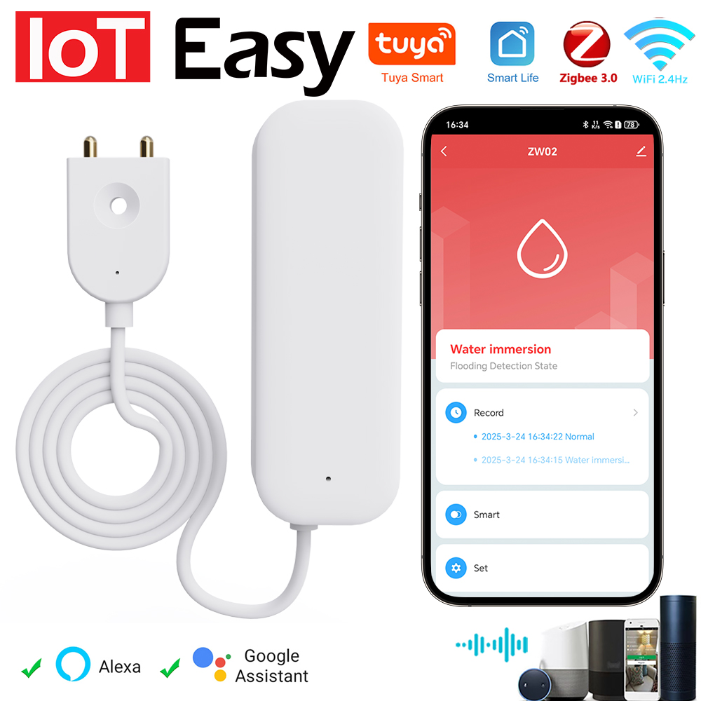 Home Security Device - Tuya WiFi ZigBee 워터 센서 누출