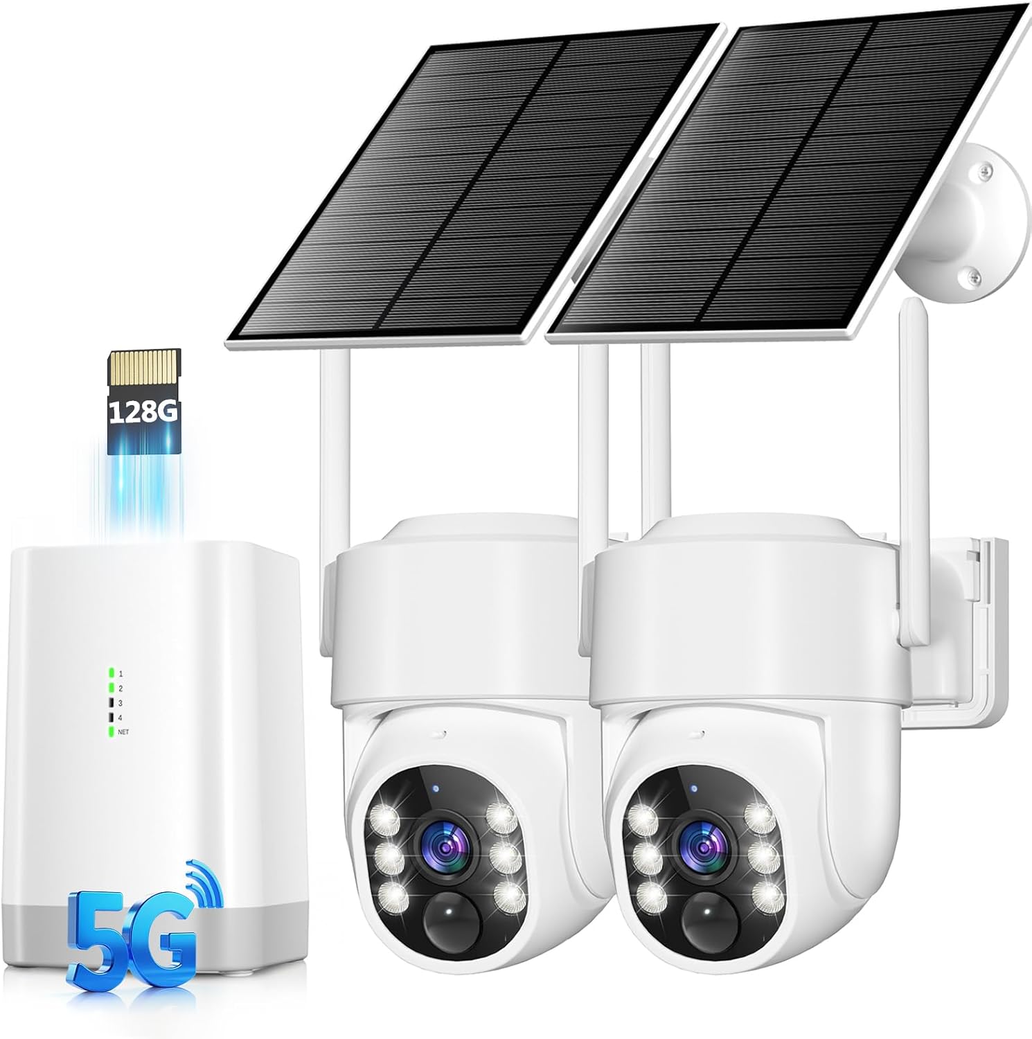 Home Security No Subscription - 태양광 무선 야외 보안 카메라 360도