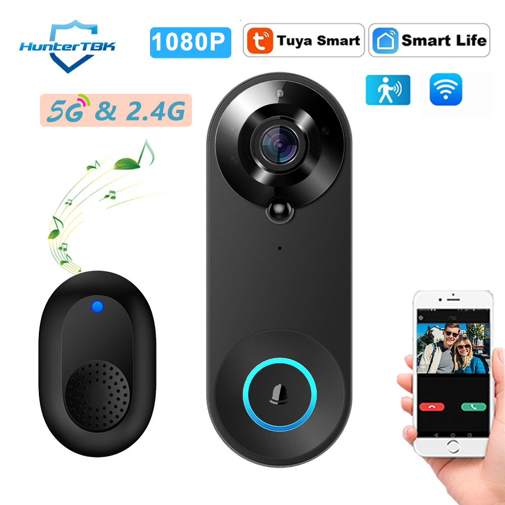 Home Security Bell - 5G 2.4G WiFi 비디오 초인종 1080P