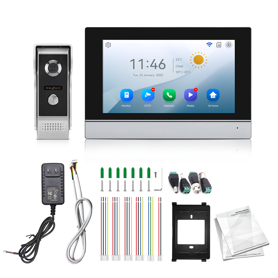 Home Security Diy - 7인치 IPS 스크린 2MP 투야 원격