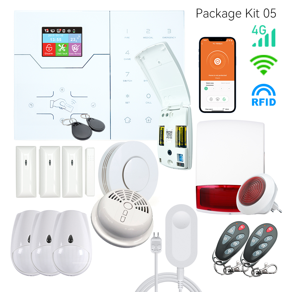 Home Security No Subscription - 스마트 홈 알람 센터 HA-VGW, 4G