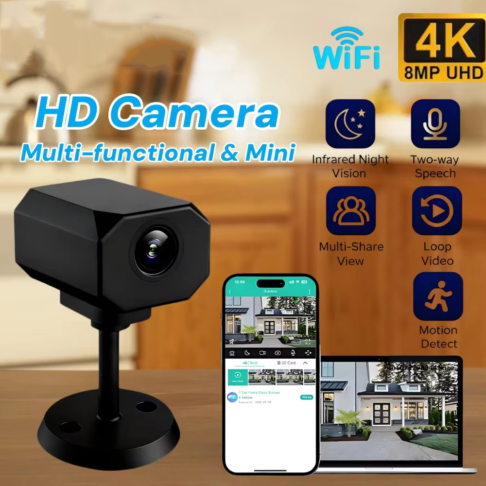 4K HD WiFi 보안 카메라, 가정용 미니 스마트  - Home Security Features 리뷰 및 가격