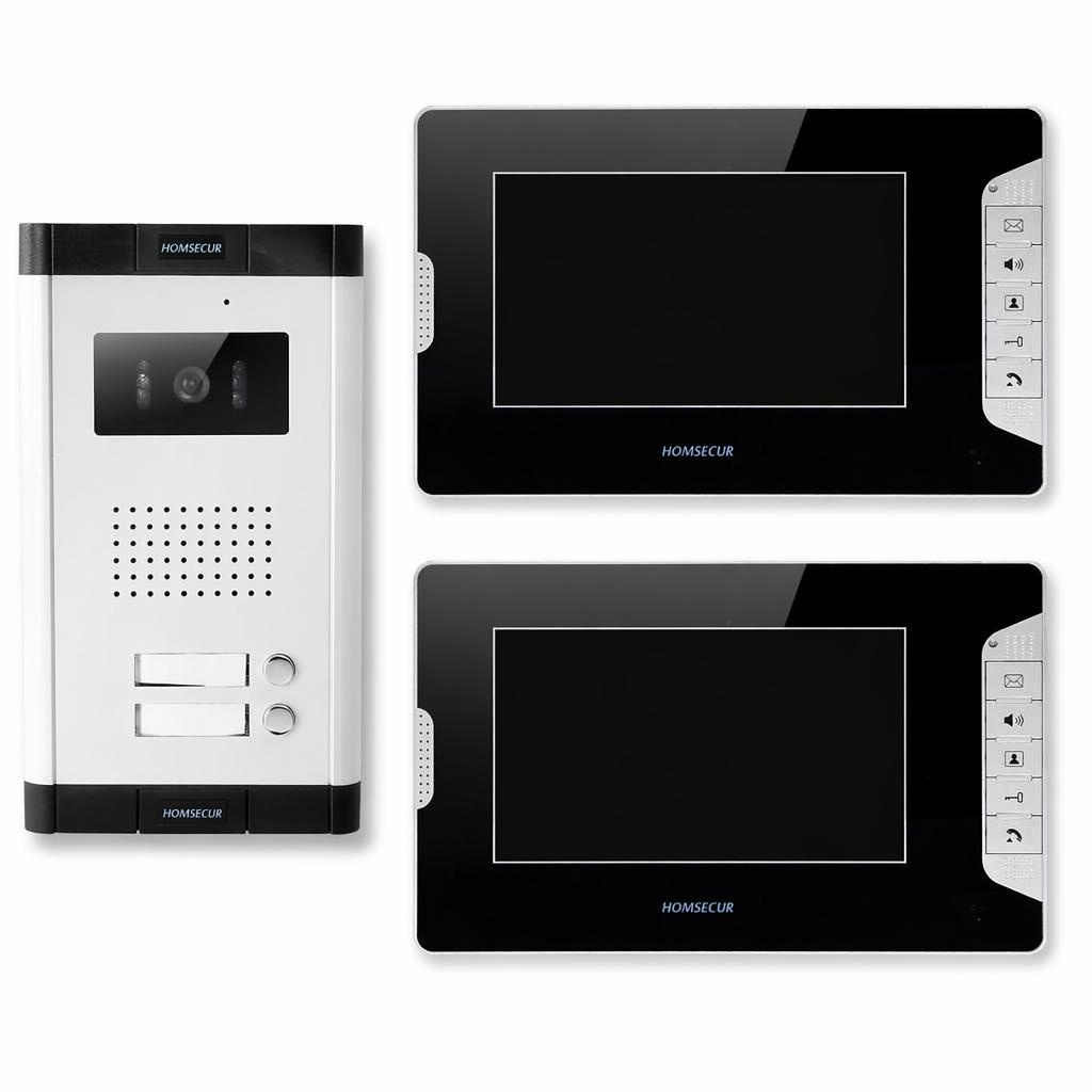 4선식 2가족용 비디오 도어폰 인터콤 시스템 7인치 모 - Home Security And Camera Systems 리뷰 및 가격