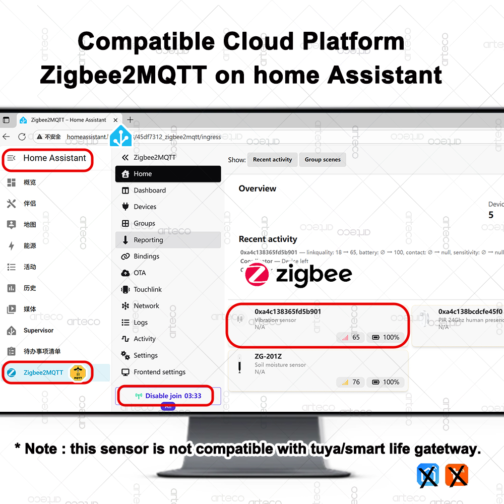 스마트 ZigBee 3.0 진동 센서 원격 모니터 홈  - Home Security Device 리뷰 및 가격