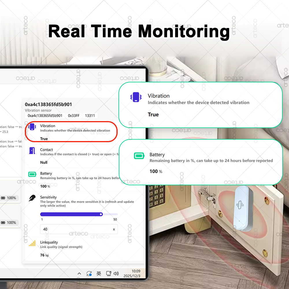 스마트 ZigBee 3.0 진동 센서 원격 모니터 홈  - Home Security Device 리뷰 및 가격