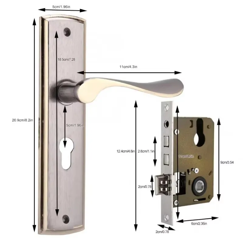 골드 문짝 핸들 잠금, 사일런트 하우스 인테리어 문짝  - Home Security Essential 리뷰 및 가격