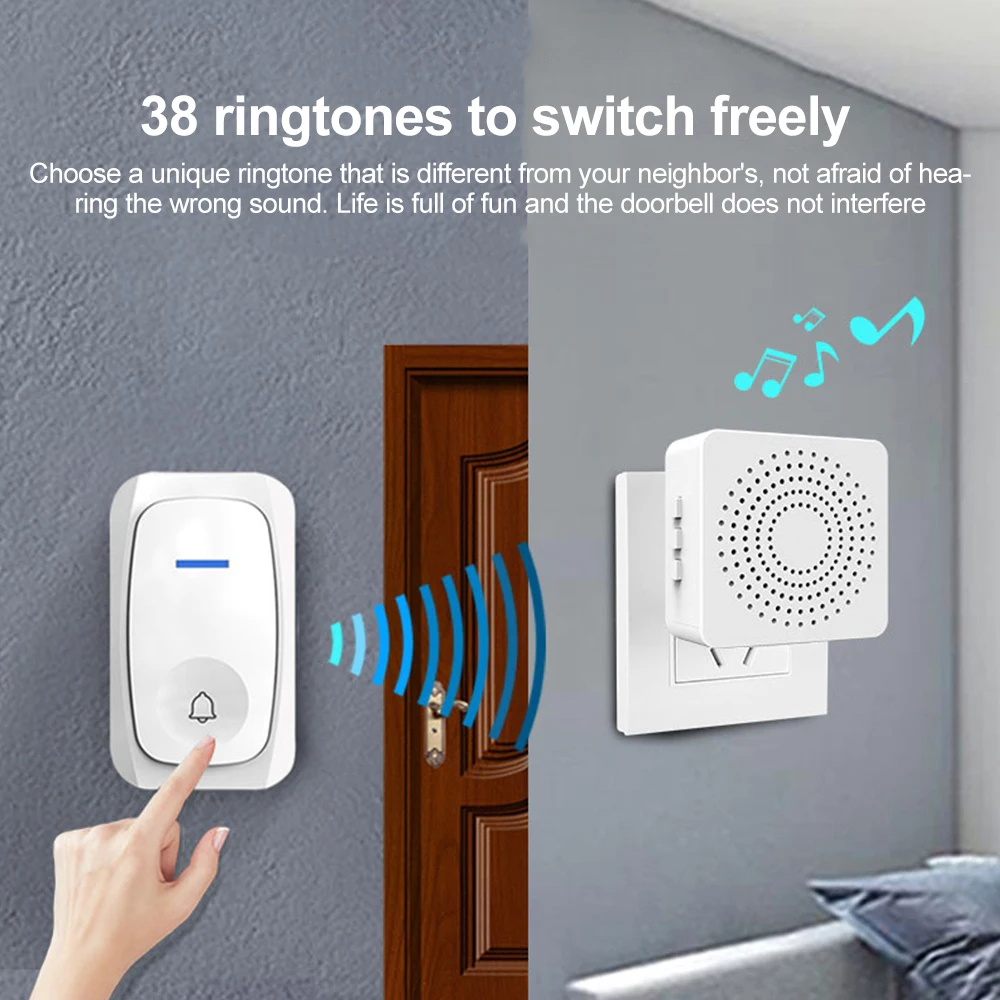 USB 무선 초인종 스마트 웰컴 도어벨 3단계 음량 3 - Home Security Bell 리뷰 및 가격