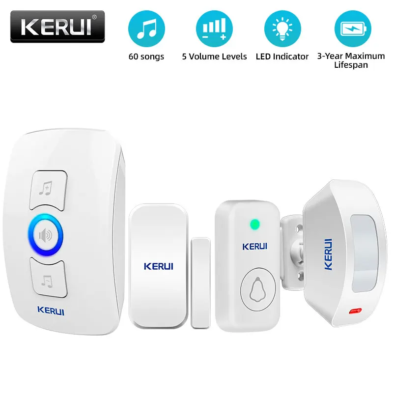KERUI 무선 초인종 홈 보안 환영 차임 도어 벨 P - Home Security Bell 리뷰 및 가격