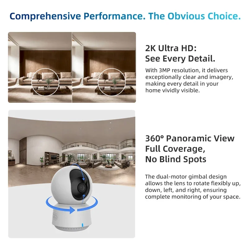 오리지널 아카라 스마트 카메라 E1 2K 1296P 3 - Home Security Diy 리뷰 및 가격
