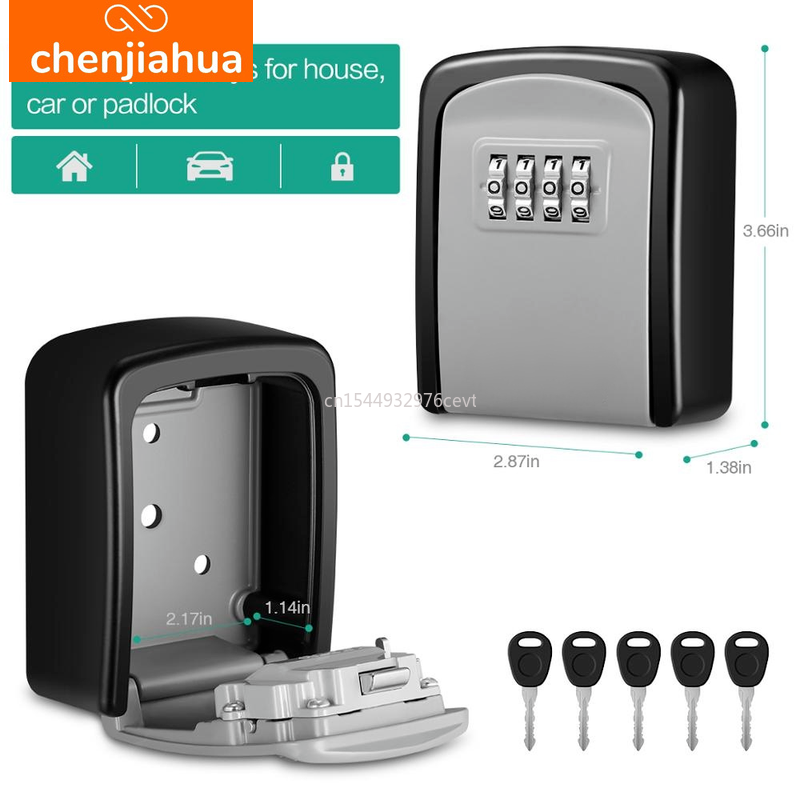 벽걸이 형 키 보관 비밀 상자 주최자 4 자리 조합 암 - Home Security Essential 리뷰 및 가격