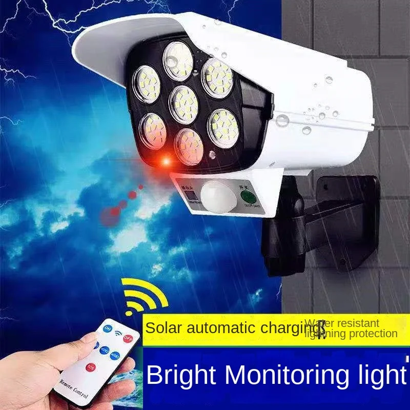 야외 태양 빛 모션 센서 보안 더미 카메라 무선 홍수  - Home Security Features 리뷰 및 가격