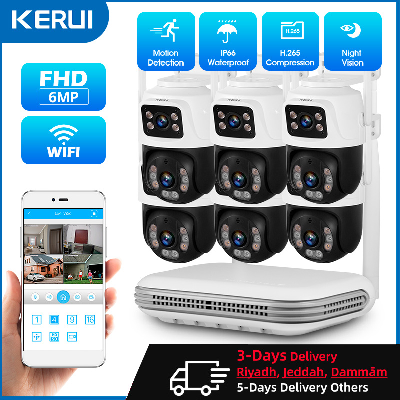 KERUI 방수 6MP HD 무선 듀얼 렌즈 PTZ W - Home Security And Camera Systems 리뷰 및 가격