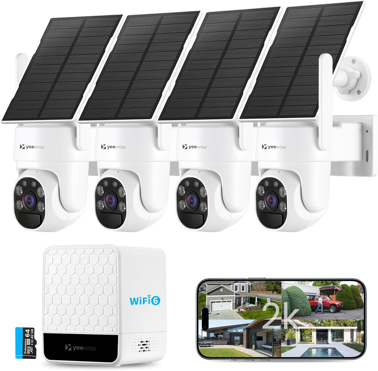 무선 야외 태양광 보안 카메라 시스템, 360도 팬-틸 - Home Security No Subscription 리뷰 및 가격