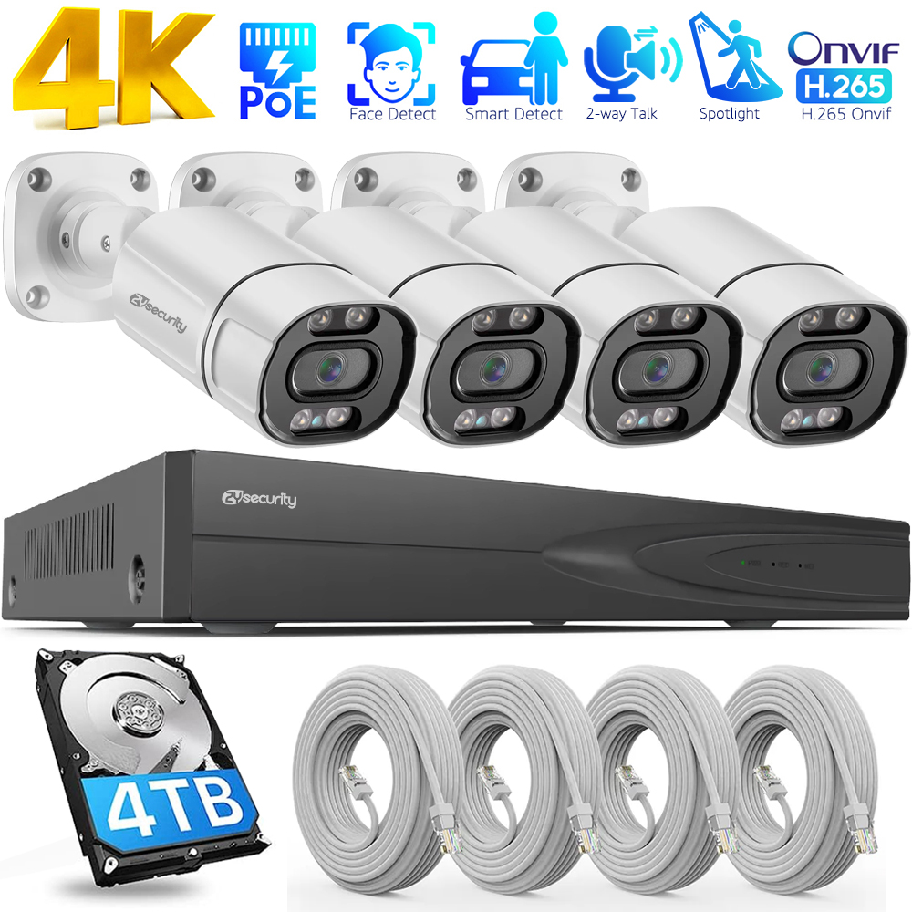4K PoE 보안 카메라 시스템 4채널 PoE NVR  - Home Security And Camera Systems 리뷰 및 가격