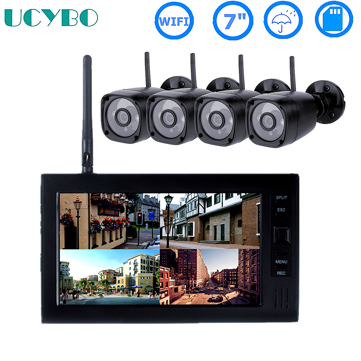 LCD CCTV 보안 시스템 와이파이 무선 카메라 비디 - Home Security And Camera Systems 리뷰 및 가격