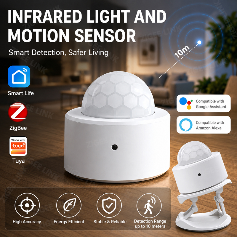 ZigBee 3.0 PIR 모션 센서 무선 스마트 홈  - Home Security Device 리뷰 및 가격