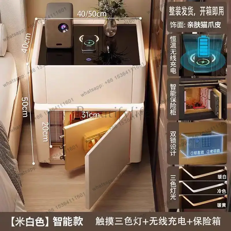 LJY 보안 다기능 무선 충전 비밀번호 잠금 침대 옆  - Home Security America 리뷰 및 가격