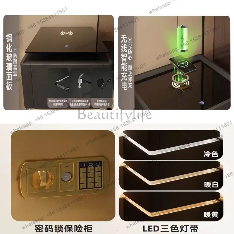 LJY 보안 다기능 무선 충전 비밀번호 잠금 침대 옆  - Home Security America 리뷰 및 가격