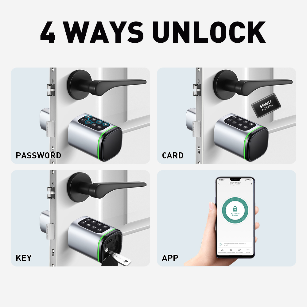 스마트 실린더 잠금 장치 Tuya 60-90mm 전기  - Home Security Essential 리뷰 및 가격