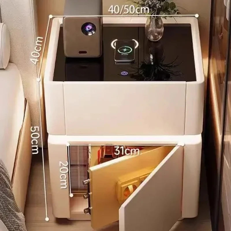 침대 옆 탁자 보안 다기능 무선 충전 비밀번호 잠금 침 - Home Security America 리뷰 및 가격