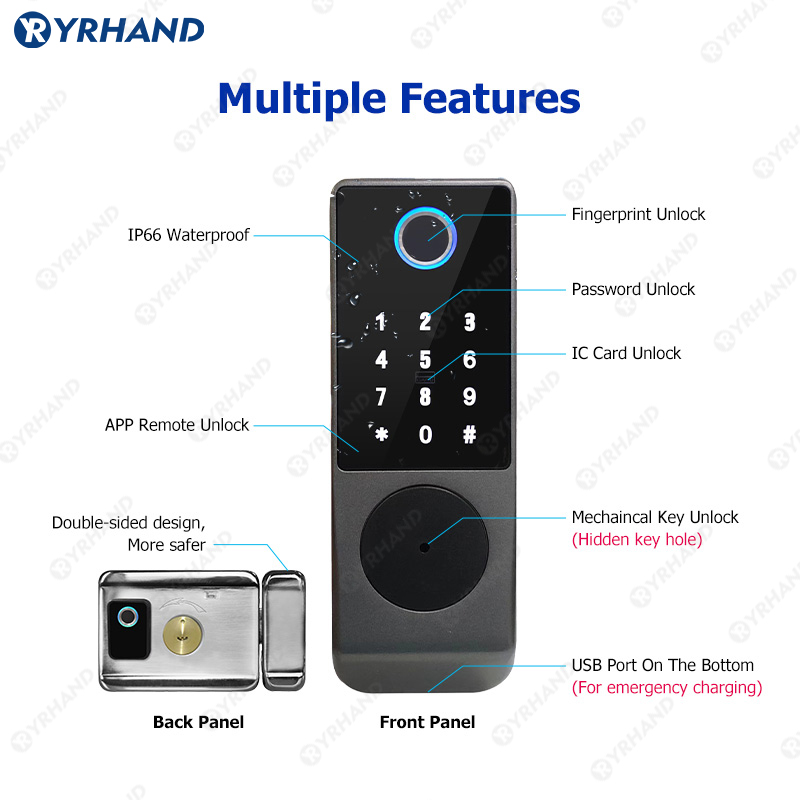 Tuya-스마트 잠금 방수 와이파이 이중 지문 스마트  - Home Security Essential 리뷰 및 가격