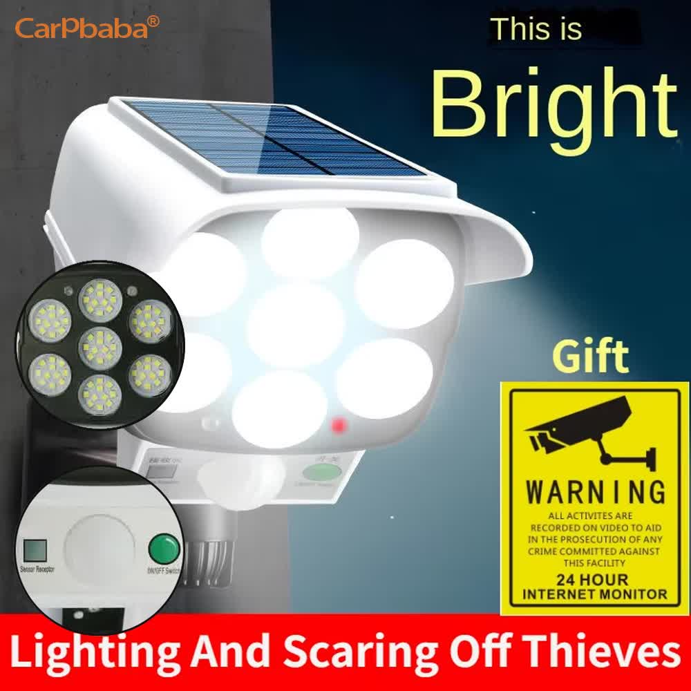 야외 태양광 모션 센서 보안 모형 카메라 무선 투광등  - Home Security Flood Lights 리뷰 및 가격